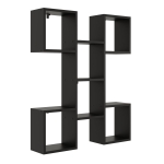 Nowoczesna półka wisząca, 82x18x100 cm, czarny, mat