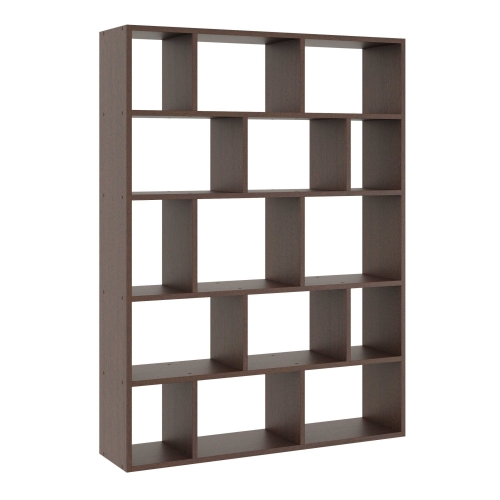 Przejdź do produktu Duży regał wiszący, półka ścienna, BORYS, 105x18x141 cm, wenge, mat