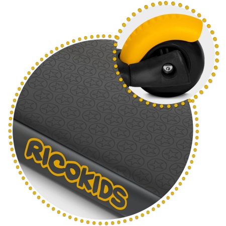 Hulajnoga trójkołowa, Cubi, 56x26x79 cm, czarno-pomarańczowa