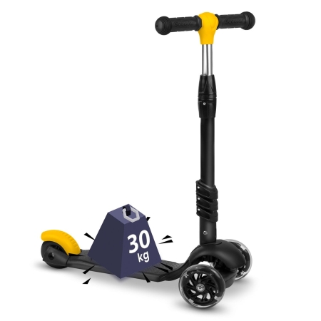 Hulajnoga trójkołowa, Cubi, 56x26x79 cm, czarno-pomarańczowa