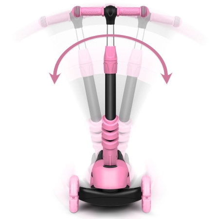 Hulajnoga trójkołowa, 3w1, Todi, 57x26x79 cm, różowy