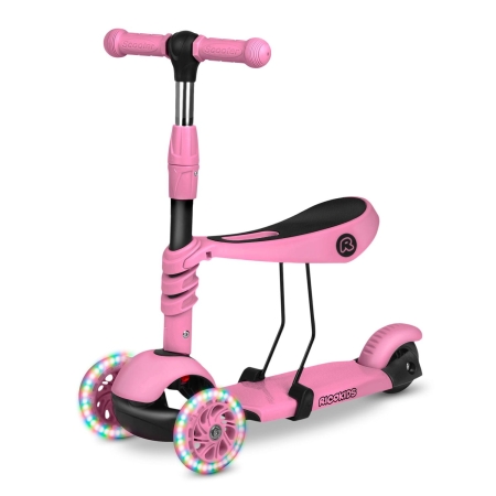 Hulajnoga trójkołowa, 3w1, Todi, 57x26x79 cm, różowy
