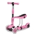 Hulajnoga trójkołowa, 3w1, Todi, 57x26x79 cm, różowy