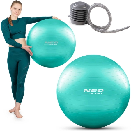 Piłka do aerobiku, fitness, NS-951, 65 cm, turkusowy