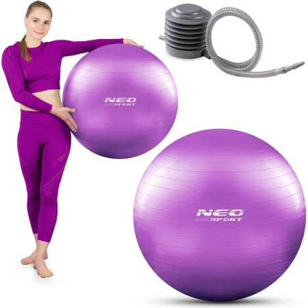 Piłka do aerobiku, fitness, NS-951, 65 cm, fioletowy