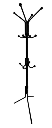 Wieszak na ubrania, stojący, Livia, 55x55x182 cm, czarny