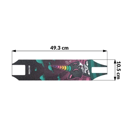 Papier ścierny, grip do hulajnogi, Pro, rainbow cat