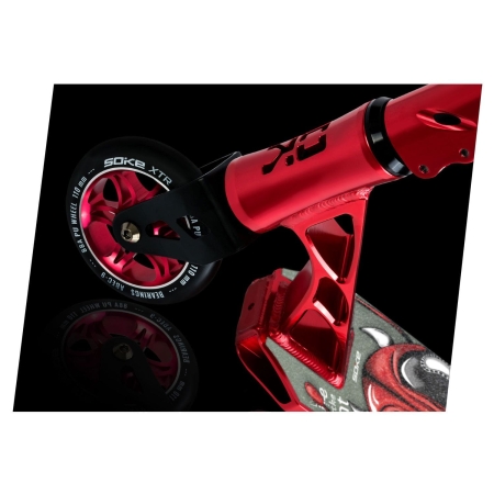 Hulajnoga dwukołowa, wyczynowa, SOKE XTR, czerwony