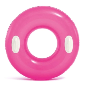 Kółko do pływania z uchwytami, Intex, 76 cm, różowy