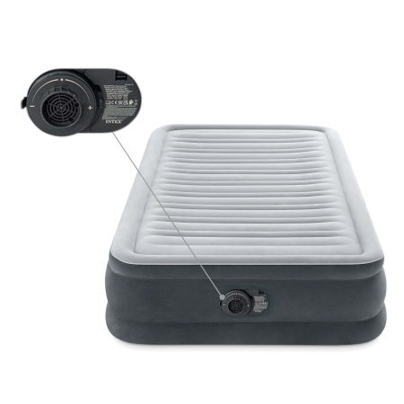Jednoosobowy materac dmuchany z wbudowaną pompką, Intex, 191x99x33 cm