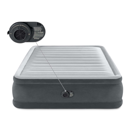Materac dmuchany z pompką, dwuosobowy, Intex, 203x152x46 cm
