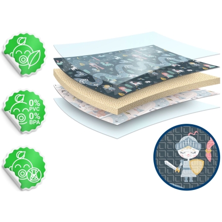 Mata piankowa, składana, Nukido, 200x150x1 cm