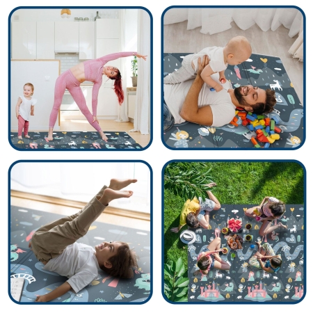 Mata piankowa, składana, Nukido, 200x150x1 cm