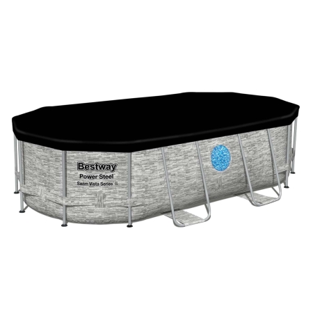 Pokrywa do basenu stelażowego, owalnego 427x250x100 cm, Bestway, czarny