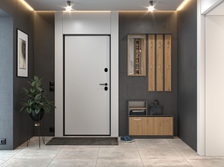 Garderoba do przedpokoju, szafka, 85x24x160 cm, antracyt, dąb artisan