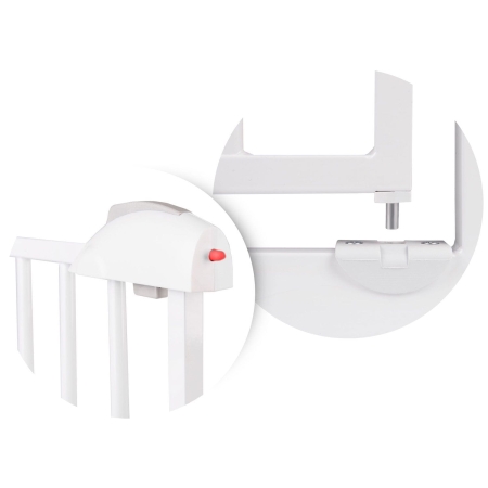 Barierka, bramka zabezpieczająca, Nukido, biały