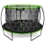 Trampolina ogrodowa z siatką wewnętrzną, 312 cm, czarny, zielony