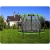 Trampolina ogrodowa z siatką wewnętrzną, 312 cm, czarny, zielony