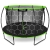 Trampolina ogrodowa z siatką wewnętrzną, 374 cm, czarny, zielony
