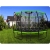 Trampolina ogrodowa z siatką wewnętrzną, 374 cm, czarny, zielony