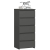Wąska komoda, STILO, 5 szuflad, 40x35x92 cm, grafit szary, mat