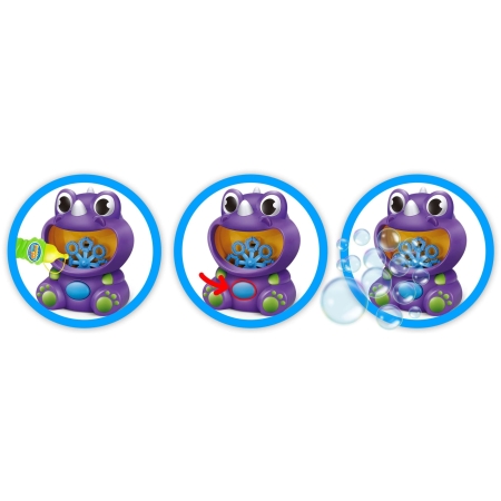 Maszynka do baniek, fioletowy dinozaur, Ricokids