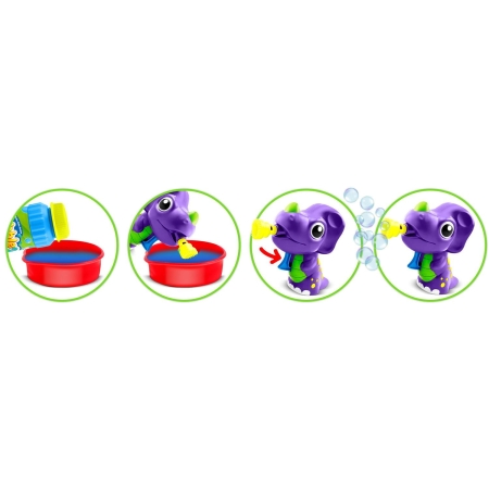 Maszynka do baniek, płyn, triceratops, Ricokids