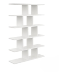 Duży regał z półkami, biblioteczka, HOLT, 70x18x101 cm, biały, mat