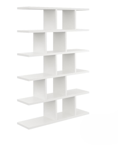 Przejdź do produktu Duży regał z półkami, biblioteczka, HOLT, 70x18x101 cm, biały, mat
