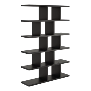 Duży regał z półkami, biblioteczka, HOLT, 70x18x101 cm, czarny, mat