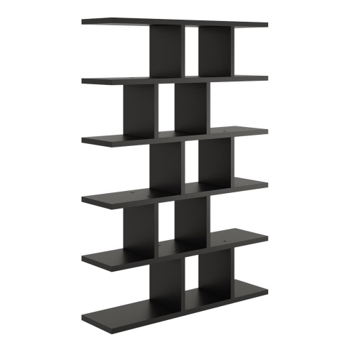 Przejdź do produktu Duży regał z półkami, biblioteczka, HOLT, 70x18x101 cm, czarny, mat