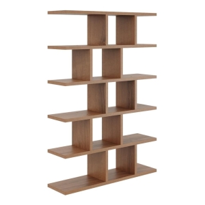 Duży regał z półkami, biblioteczka, HOLT, 70x18x101 cm, orzech, mat