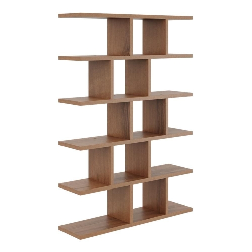 Przejdź do produktu Duży regał z półkami, biblioteczka, HOLT, 70x18x101 cm, orzech, mat
