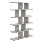 Duży regał z półkami, biblioteczka, HOLT, 70x18x101 cm, szary, mat