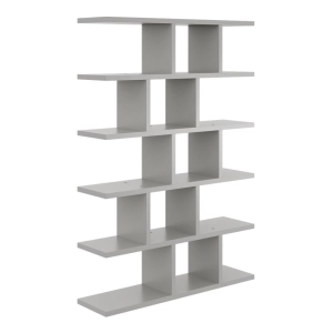Duży regał z półkami, biblioteczka, HOLT, 70x18x101 cm, szary, mat