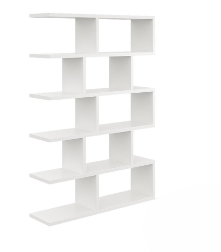 Przejdź do produktu Regał ścienny, otwarty, biblioteczka, RALF, 70x18x101 cm, biały, mat