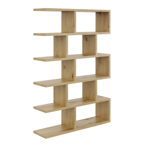 Przejdź do produktu Regał ścienny, otwarty, biblioteczka, RALF, 70x18x101 cm, dąb artisan, mat