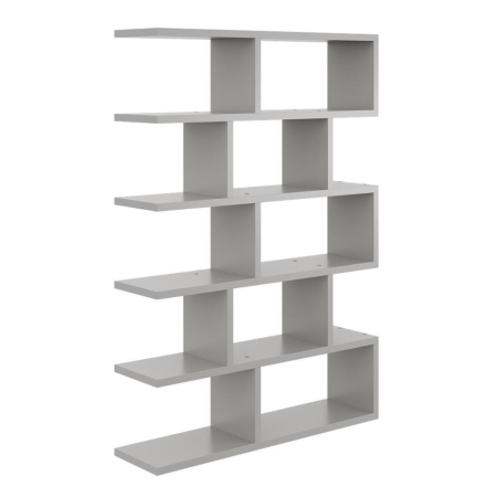 Regał ścienny, otwarty, biblioteczka, 70x18x101 cm, szary, mat