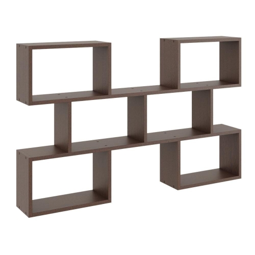 Przejdź do produktu Regał ścienny, półka wisząca, 127x18x80 cm, wenge, mat