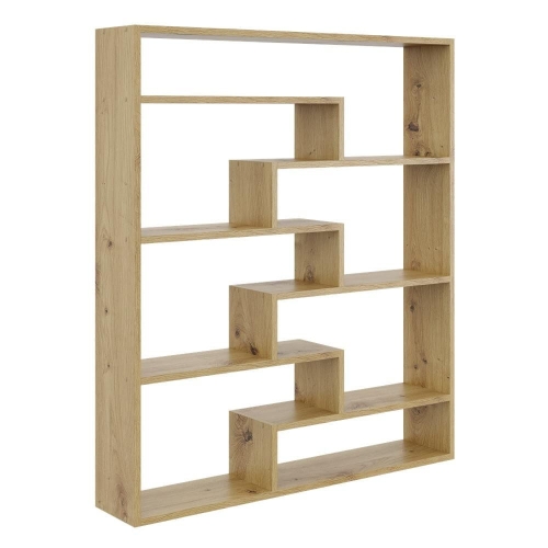 Przejdź do produktu Regał ścienny na książki, biblioteczka, ELVO, 104x18x120 cm, dąb artisan, mat