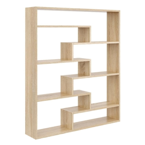 Przejdź do produktu Regał ścienny na książki, biblioteczka, ELVO, 104x18x120 cm, dąb sonoma, mat