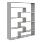 Regał ścienny na książki, biblioteczka, 104x18x120 cm, szary, mat