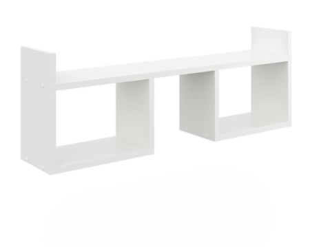Półka wisząca, minimalistyczna, LINA, 90x18x32 cm, biały, mat