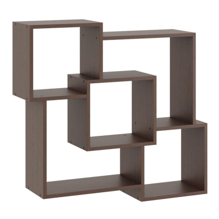 Półka wisząca, dekoracyjna, MURA, 98x18x90 cm, wenge, mat