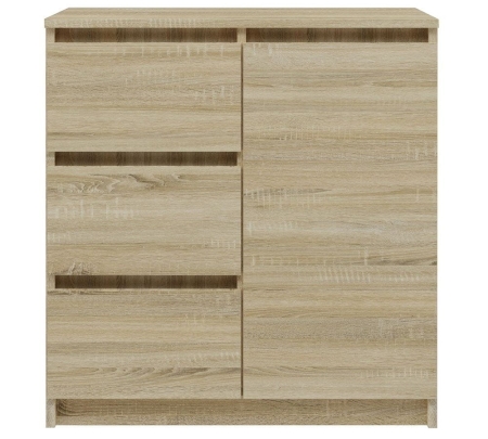 Komoda z szufladami, 1D3S, 80x40x75 cm, dąb sonoma, mat
