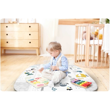 Mata interaktywna, edukacyjna, 3w1, Nessi, 110x100x53 cm