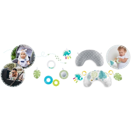 Mata interaktywna, edukacyjna, 3w1, Nessi, 110x100x53 cm