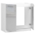 Szafka pod zlewozmywak, KLARA, 80x46x82 cm, biały, metalik, połysk
