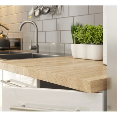 Szafka pod zlewozmywak, KLARA, 80x46x82 cm, biały, połysk