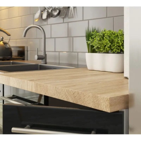 Szafka stojąca z blatem, KLARA, 40x60x85 cm, biały, grafit, połysk